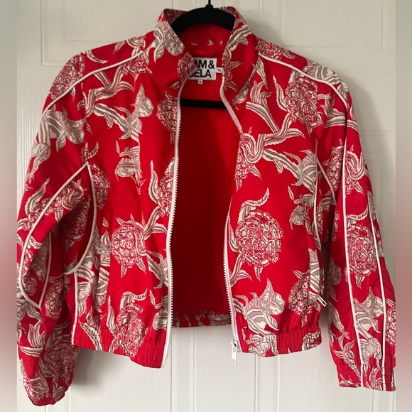 PAM & GELA Crop Bomber Jacket - Picture 2 of 14